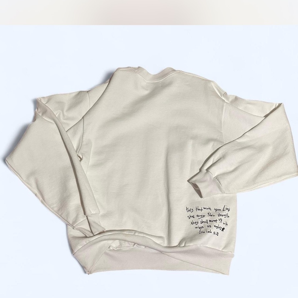 White ‘Diamond Cross Ranch’ Jackson Hole, Wyoming Crew Neck Sweatshirt - Picture 2 of 4